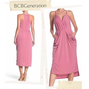 BCBGeneration Drape Pocket Midi Dress